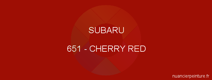 Peinture Subaru 651 Cherry Red