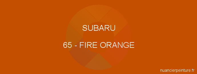 Peinture Subaru 65 Fire Orange