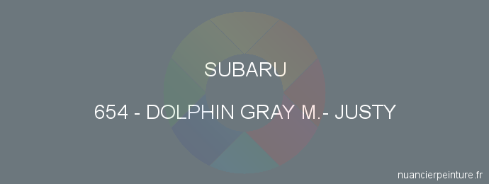 Peinture Subaru 654 Dolphin Gray M.- Justy