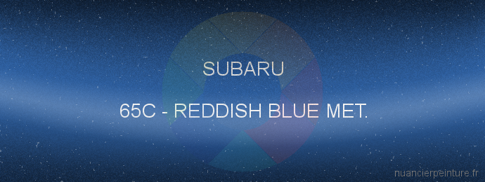 Peinture Subaru 65C Reddish Blue Met.