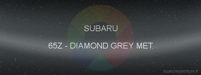 Peinture Subaru 65Z Diamond Grey Met.
