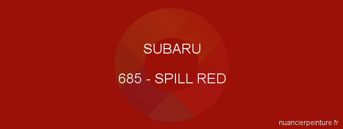 Peinture Subaru 685 Spill Red