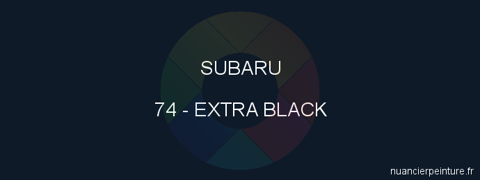 Peinture Subaru 74 Extra Black