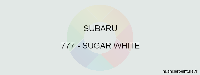 Peinture Subaru 777 Sugar White