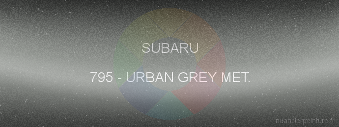 Peinture Subaru 795 Urban Grey Met.