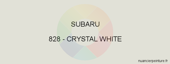 Peinture Subaru 828 Crystal White