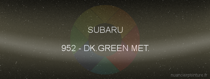 Peinture Subaru 952 Dk.green Met.