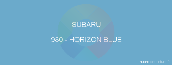 Peinture Subaru 980 Horizon Blue