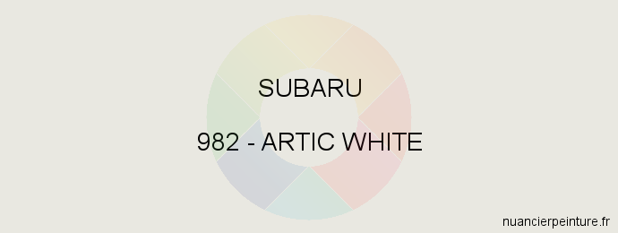 Peinture Subaru 982 Artic White