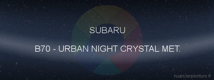 Peinture Subaru B70 Urban Night Crystal Met.