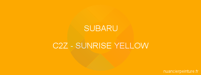 Peinture Subaru C2Z Sunrise Yellow