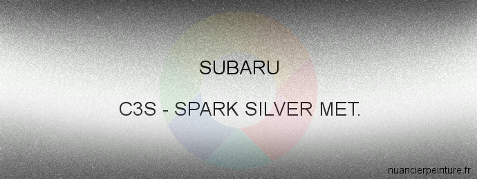 Peinture Subaru C3S Spark Silver Met.