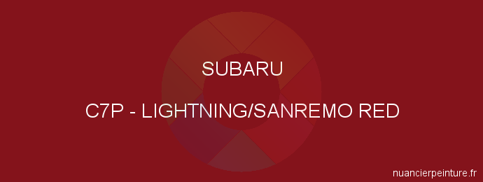 Peinture Subaru C7P Lightning/sanremo Red