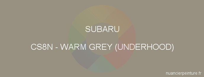 Peinture Subaru CS8N Warm Grey (underhood)