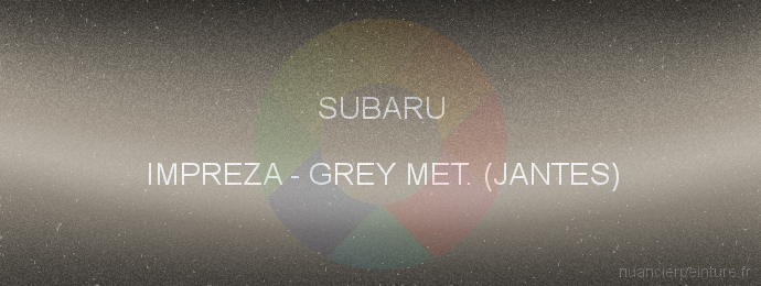 Peinture Subaru IMPREZA Grey Met. (jantes)
