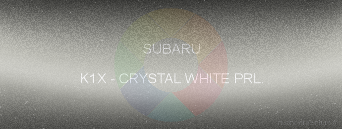 Peinture Subaru K1X Crystal White Prl.