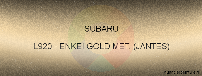 Peinture Subaru L920 Enkei Gold Met. (jantes)