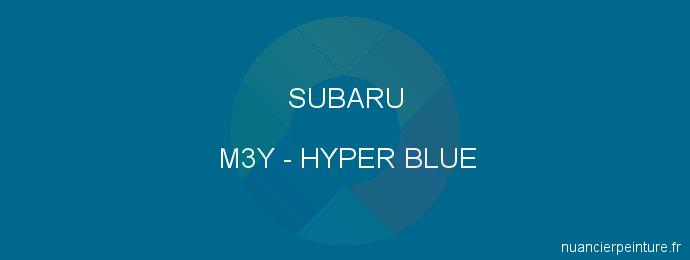 Peinture Subaru M3Y Hyper Blue