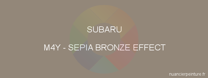 Peinture Subaru M4Y Sepia Bronze Effect