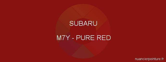 Peinture Subaru M7Y Pure Red