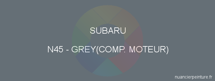 Peinture Subaru N45 Grey(comp. Moteur)