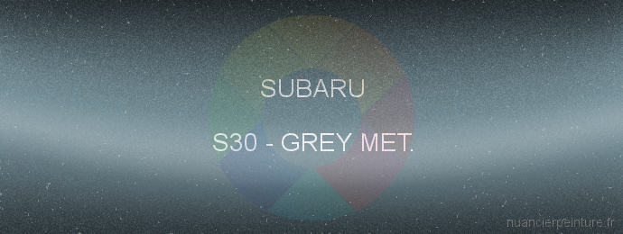 Peinture Subaru S30 Grey Met.