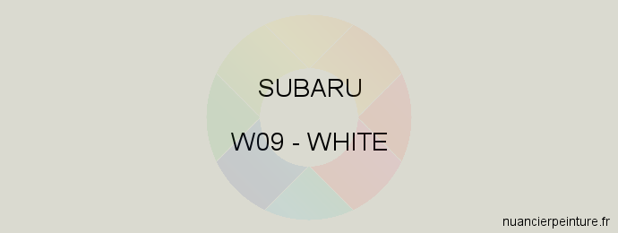 Peinture Subaru W09 White
