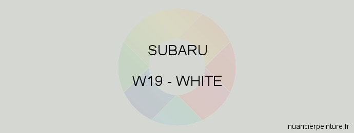 Peinture Subaru W19 White