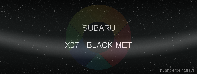 Peinture Subaru X07 Black Met.