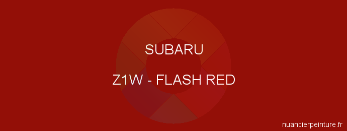 Peinture Subaru Z1W Flash Red