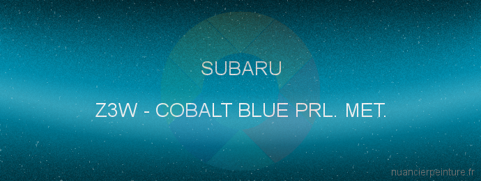 Peinture Subaru Z3W Cobalt Blue Prl. Met.