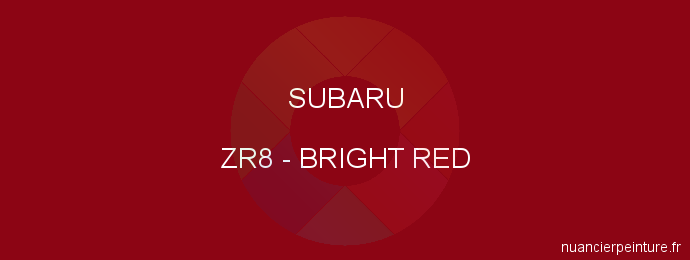 Peinture Subaru ZR8 Bright Red