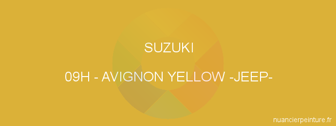Peinture Suzuki 09H Avignon Yellow -jeep-