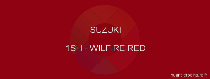 Peinture Suzuki 1SH Wilfire Red