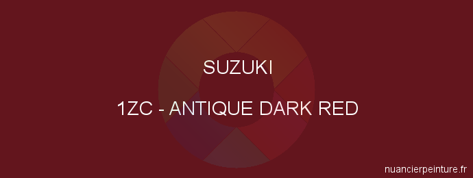 Peinture Suzuki 1ZC Antique Dark Red