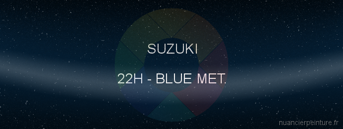 Peinture Suzuki 22H Blue Met.