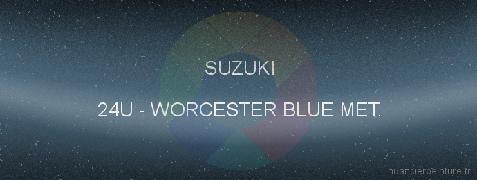 Peinture Suzuki 24U Worcester Blue Met.
