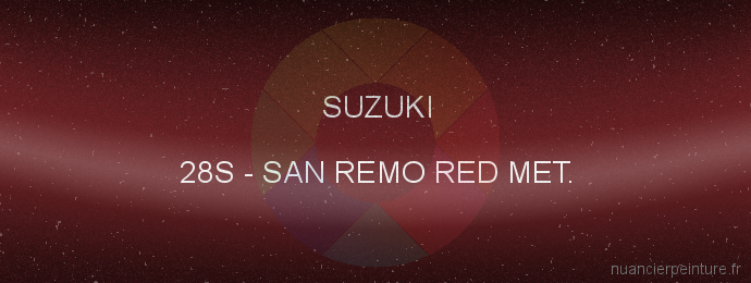 Peinture Suzuki 28S San Remo Red Met.