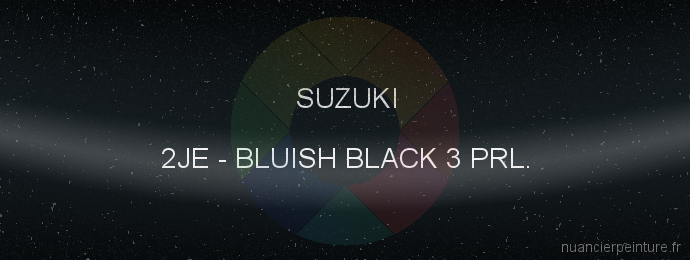 Peinture Suzuki 2JE Bluish Black 3 Prl.