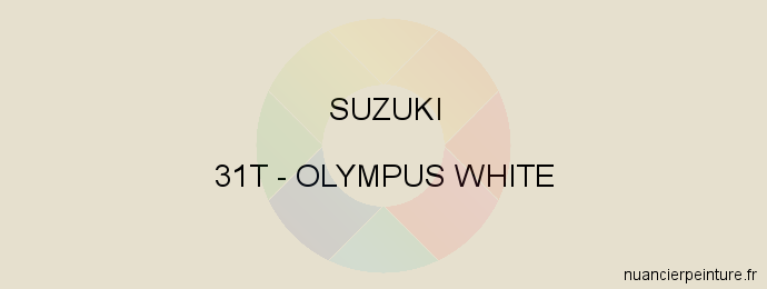 Peinture Suzuki 31T Olympus White
