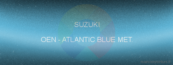 Peinture Suzuki OEN Atlantic Blue Met.