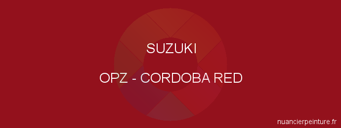 Peinture Suzuki OPZ Cordoba Red