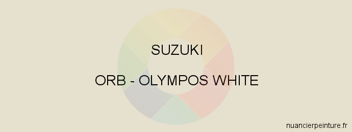 Peinture Suzuki ORB Olympos White
