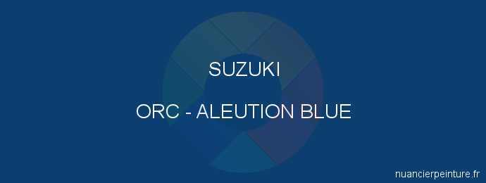 Peinture Suzuki ORC Aleution Blue