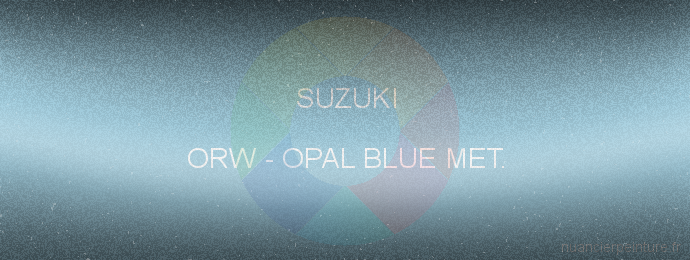 Peinture Suzuki ORW Opal Blue Met.