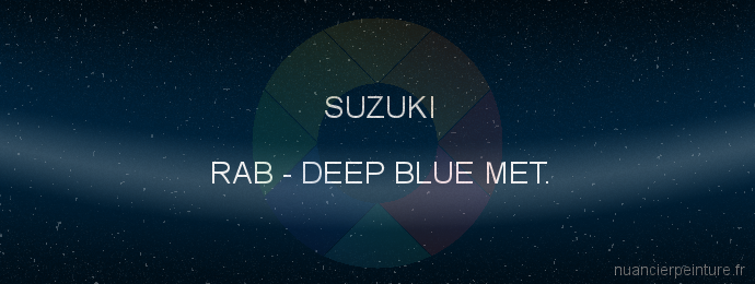 Peinture Suzuki RAB Deep Blue Met.