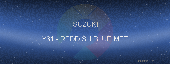 Peinture Suzuki Y31 Reddish Blue Met.