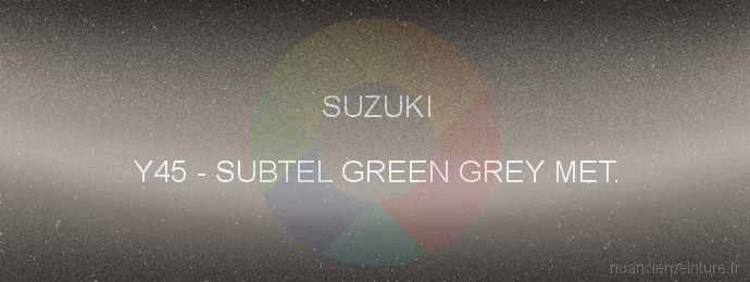 Peinture Suzuki Y45 Subtel Green Grey Met.