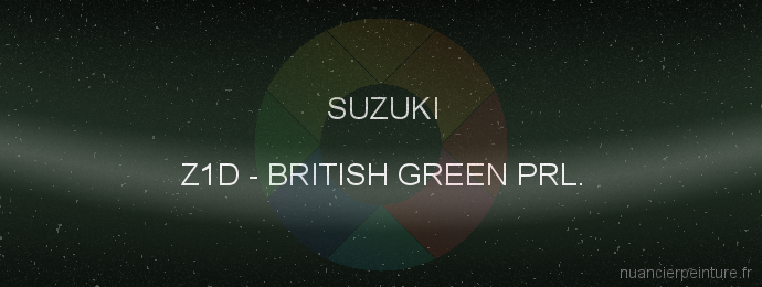 Peinture Suzuki Z1D British Green Prl.