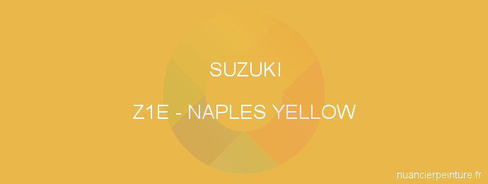 Peinture Suzuki Z1E Naples Yellow